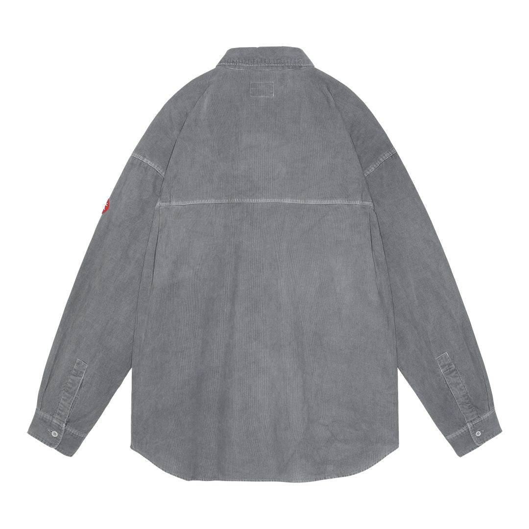 OVERDYE CORD DESIGN BIG SHIRT 'Grey'