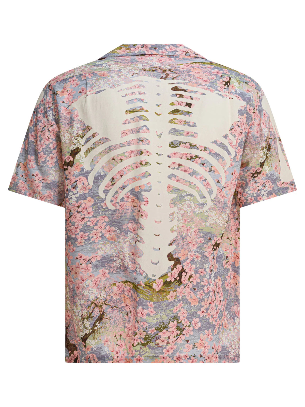 KAPITAL RAYON SAKURA-BONE ALOHA SHIRT 'SAX'