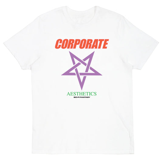 SCI-FI FANTASY CORPORATE AESTHETICS TEE 'WHITE'