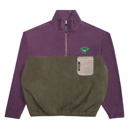 Crab Quarter Zip- 'Olive'