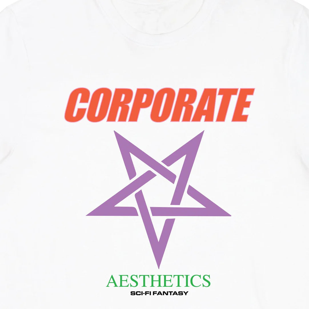 SCI-FI FANTASY CORPORATE AESTHETICS TEE 'WHITE'
