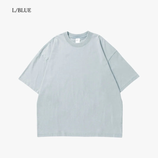 MUHAKU BLOW THROUGH SS TEE/POWDER-WASHED 9.4OZ 'LT.BLUE'