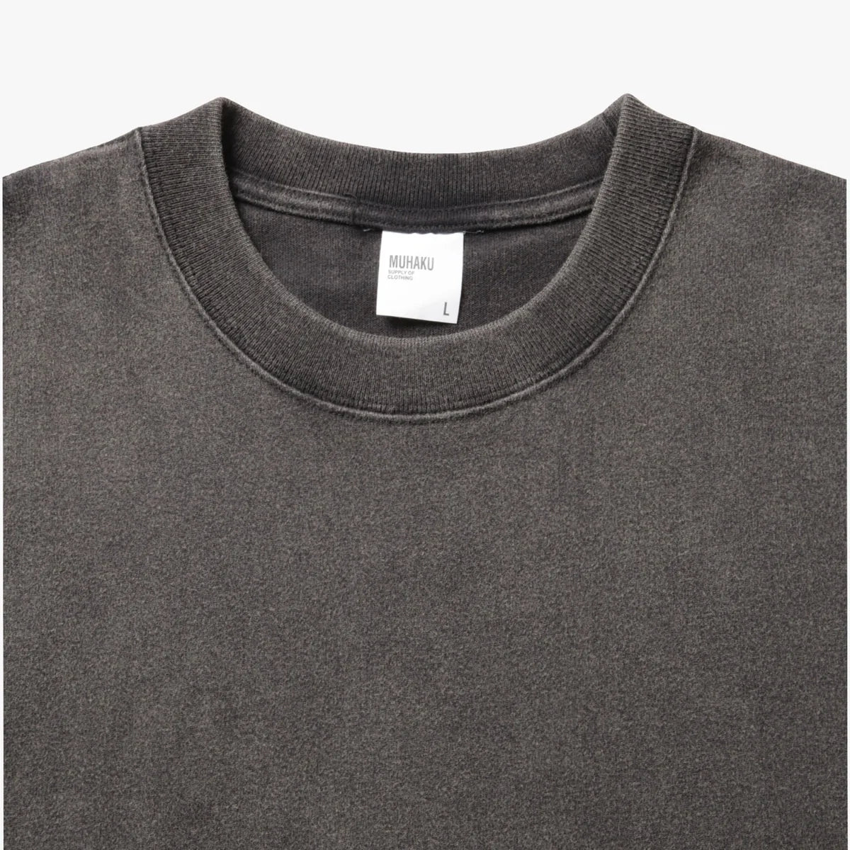 MUHAKU BLOW THROUGH SS TEE/POWDER-WASHED 9.4OZ 'BLACK'