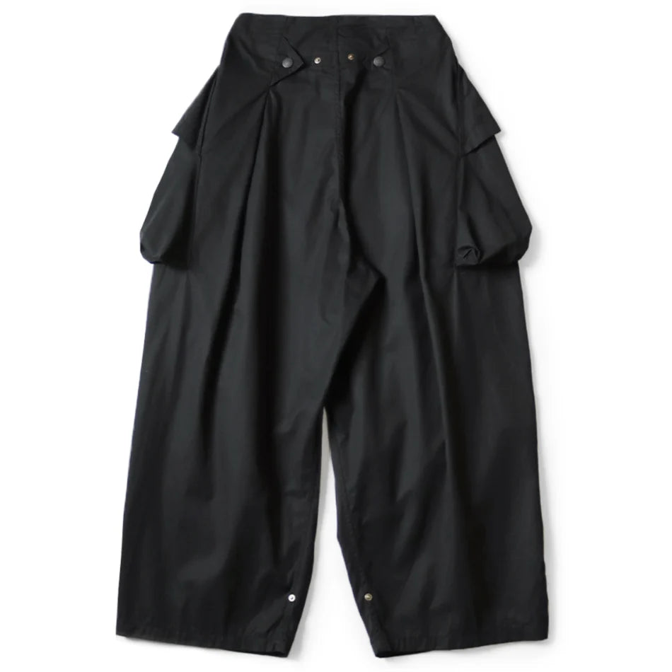KAPITAL COMBED GABERGINE AOZAI CARGO PANTS 'BLACK'