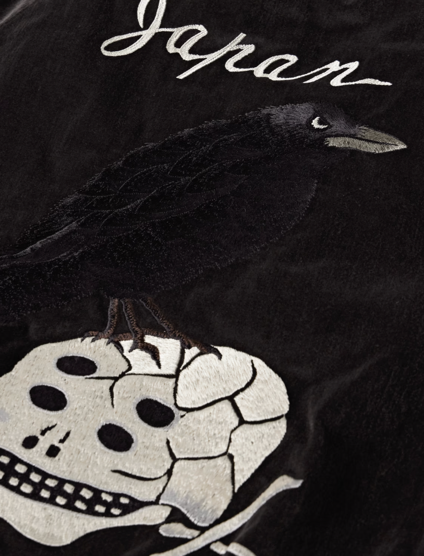 KAPITAL Velveteen Souvenir JKT (Raven&Skull) 'Black'