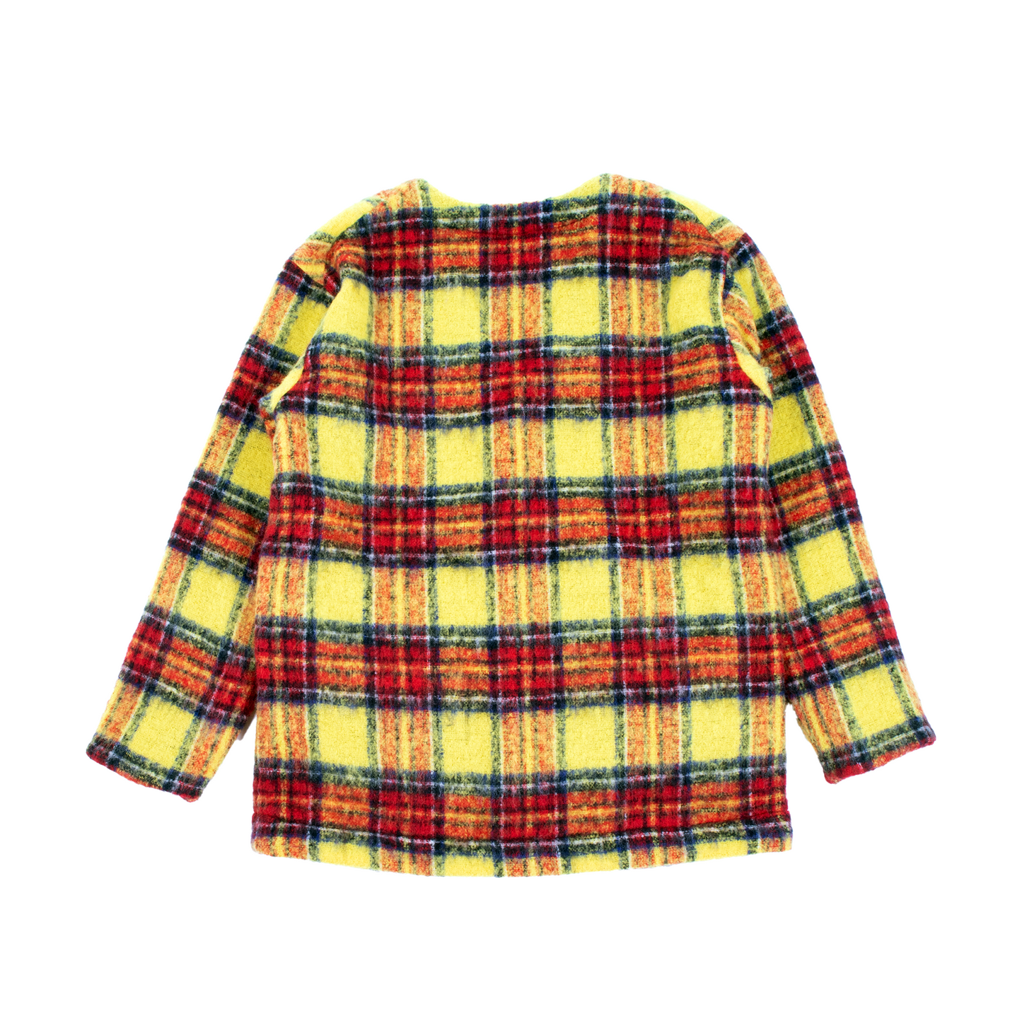 biscuithead Shaggy Check Cardigan Jacket 'Yellow'