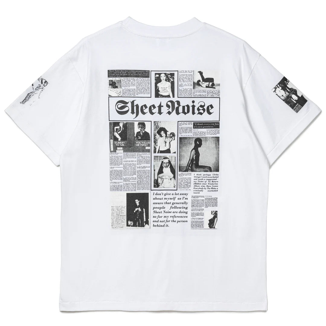 THE SALVAGES X SHEET NOISE T-SHIRT 'WHITE'