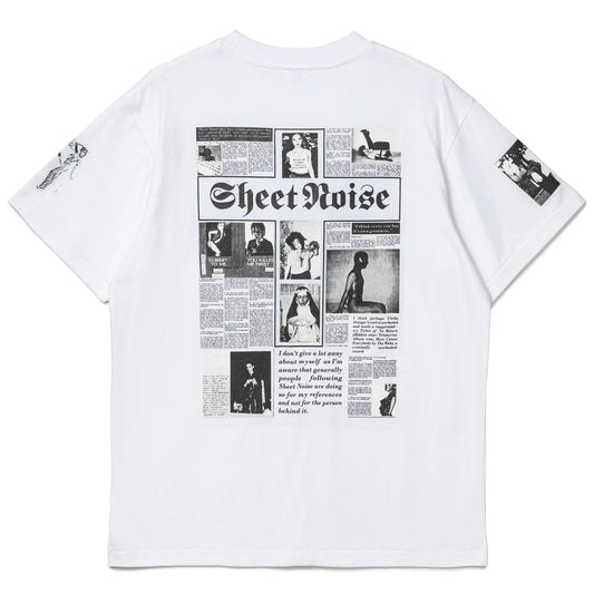 THE SALVAGES X SHEET NOISE T-SHIRT 'WHITE'
