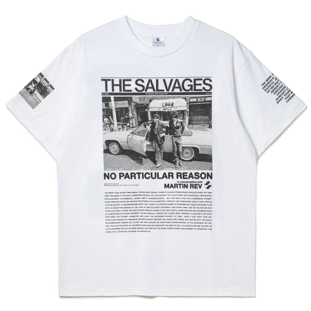 THE SALVAGES x SUICIDE T-SHIRT 'WHITE'