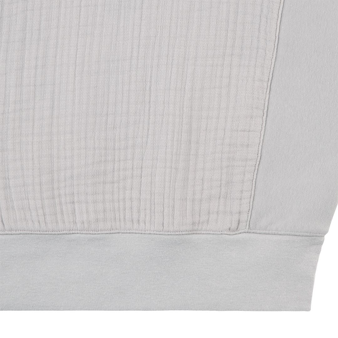 CAV EMPT LAYERED GAUZE HALF ZIP 'GREY'