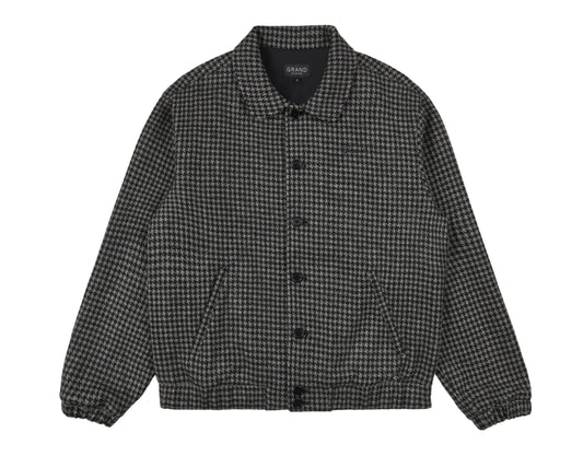 GRAND COLLECTION HOUNDSTOOTH WOOL JACKET 'BLACK'