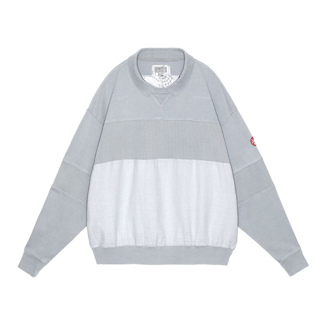 CAV EMPT OVERDYE COLLARED LIGHT CREW NECK 'GREY'