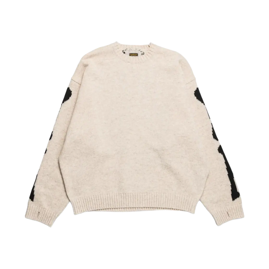 KAPITAL 5G Wool BONE Crew Sweater 'Ecru' Kapital