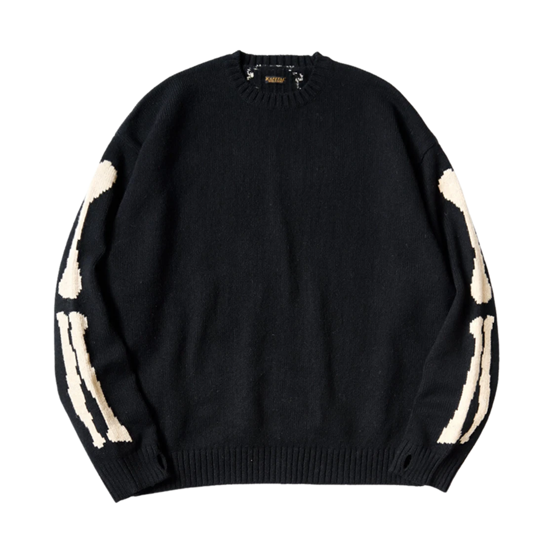 KAPITAL 5G Wool BONE Crew Sweater 'Black'
