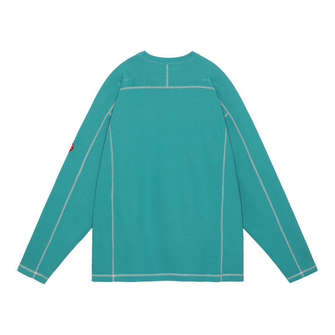 CREW NECK DBL KNIT LONG SLEEVE 'Green'