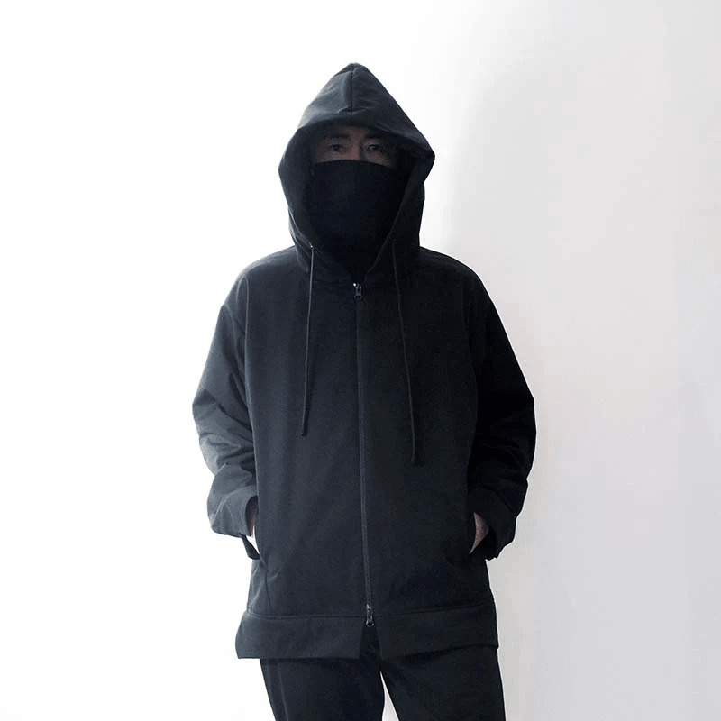 CCP JK-NB113 CHEST PK HOODIE 'BLACK' - Antithesis Store
