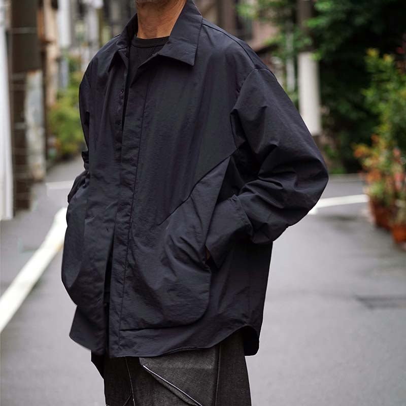 CCP LS-AB104 LIGHT SHELL SHIRT 'BLACK' - Antithesis Store