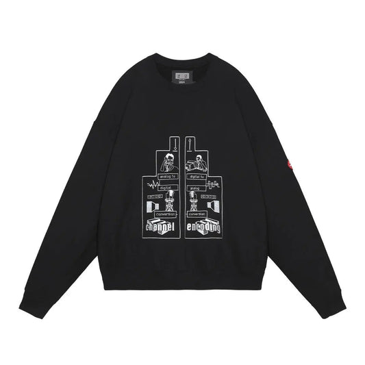 CHANNEL ENCODING CREW NECK 'Black' - Antithesis Store