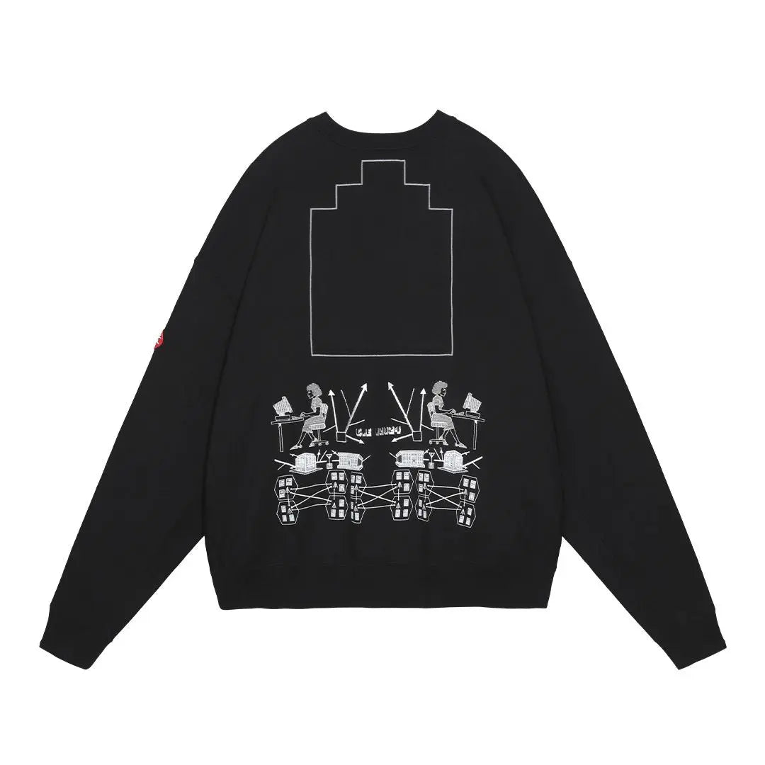 CHANNEL ENCODING CREW NECK 'Black' - Antithesis Store