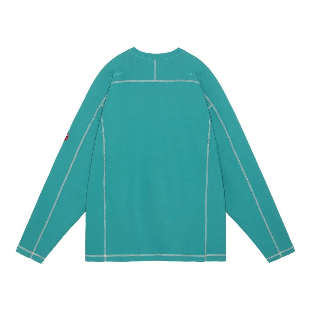 CREW NECK DBL KNIT LONG SLEEVE 'Green' - Antithesis Store