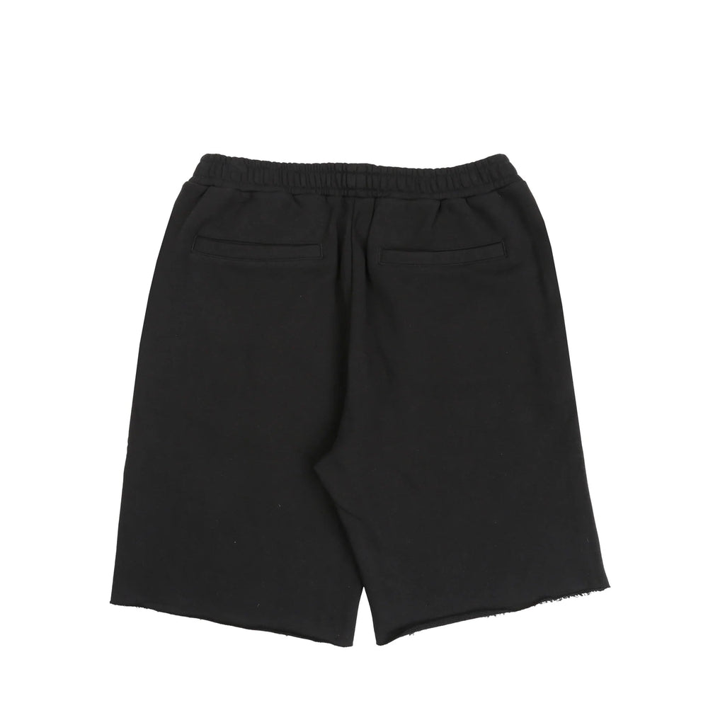 DEATH RITES SCRIPT CUT-OFF SWEAT SHORTS 'BLACK' - Antithesis Store