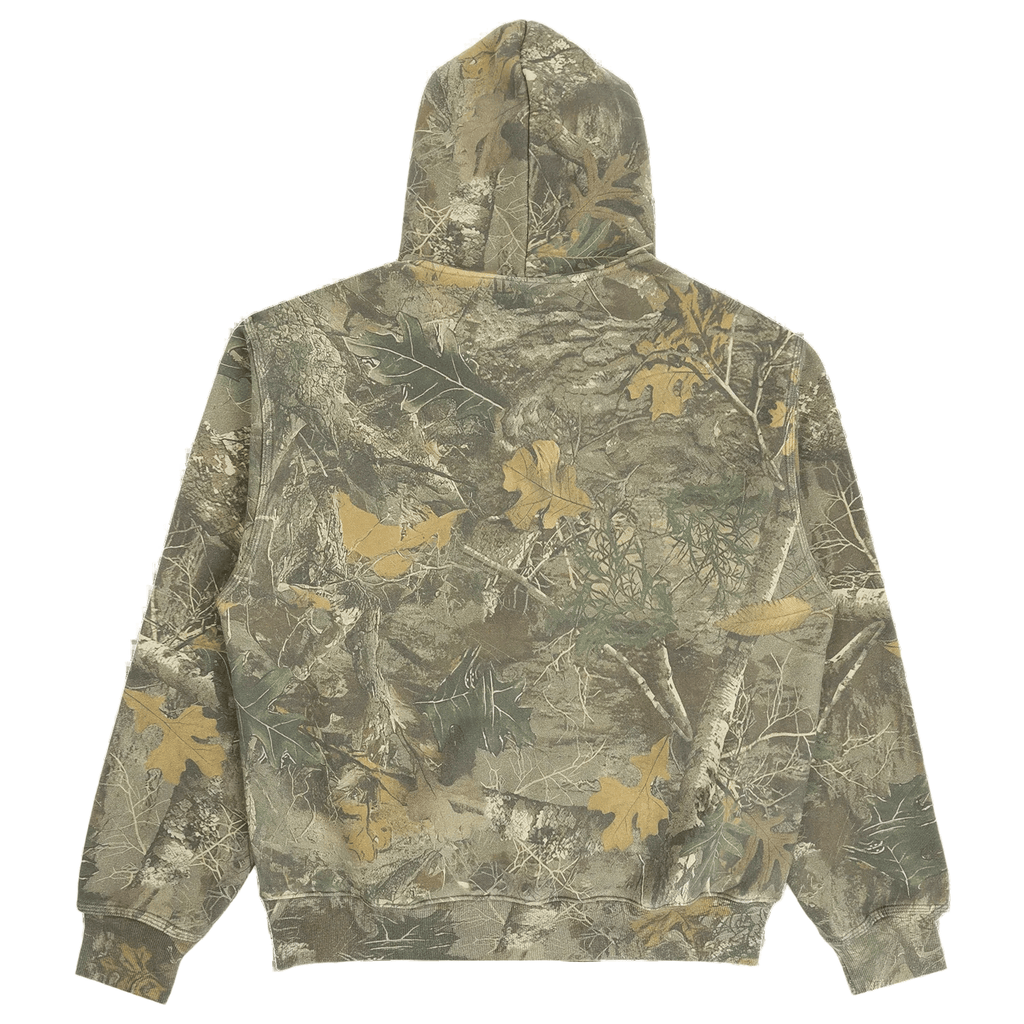 DEATH RITES SCRIPT ZIP HOODED SWEATER 'TREE CAMO' - Antithesis Store