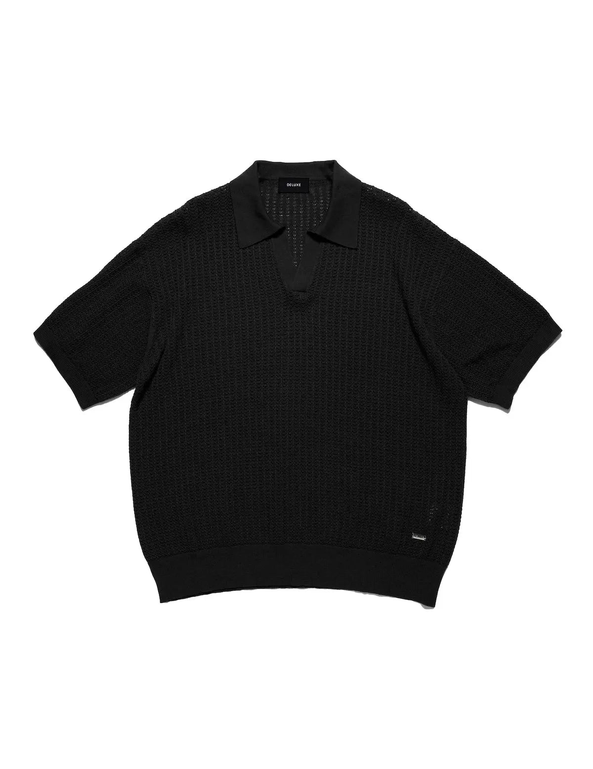 DELUXE BRETT KNIT POLO 'BLACK' - Antithesis Store