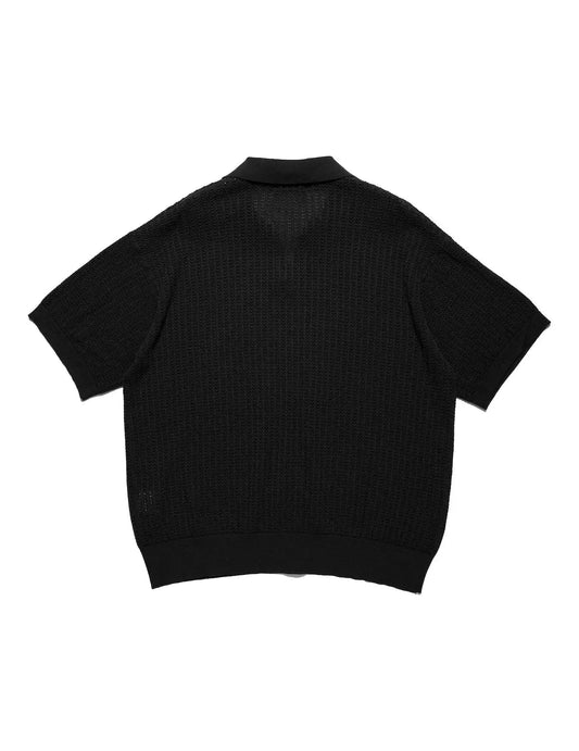 DELUXE BRETT KNIT POLO 'BLACK' - Antithesis Store