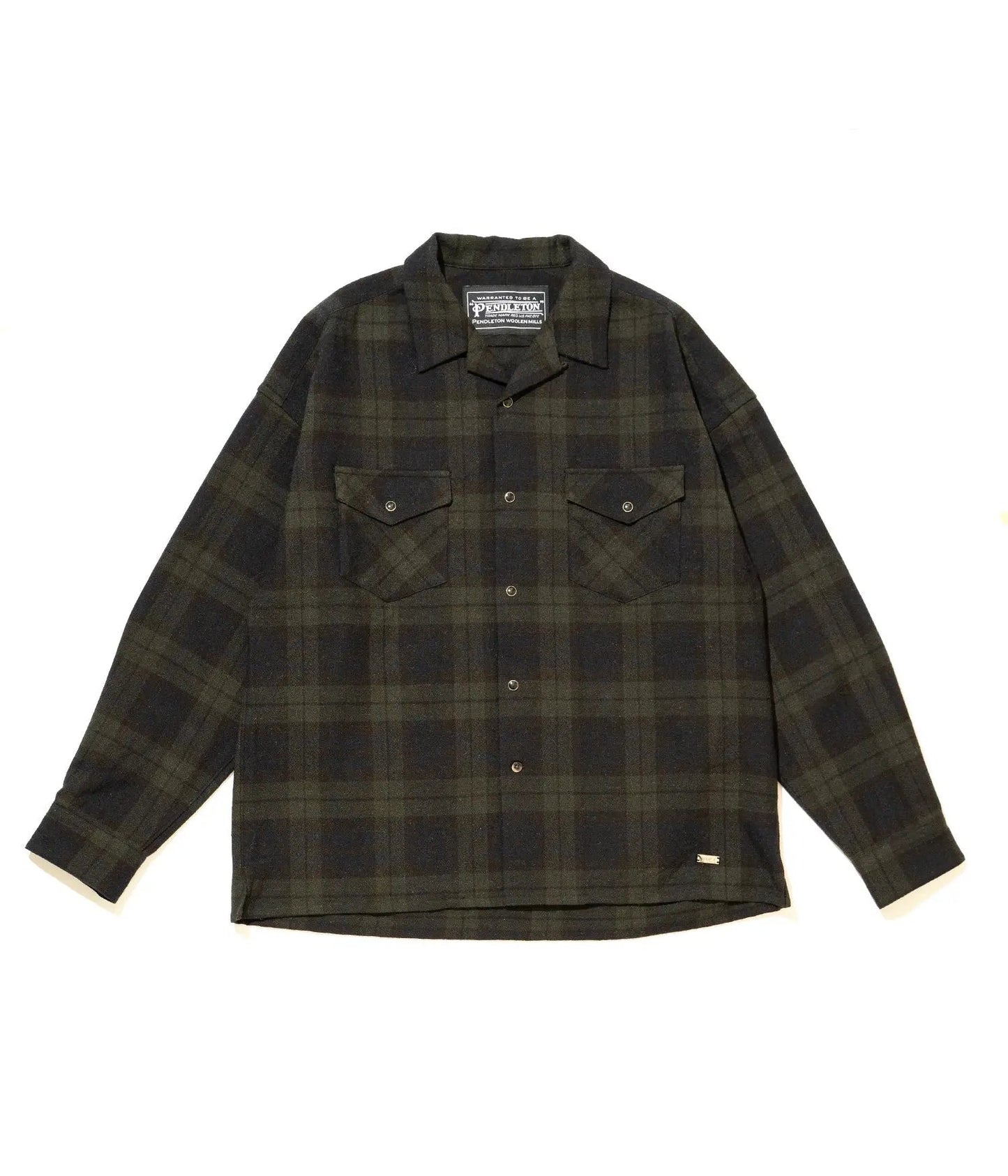 DELUXE x PENDLETON CHECKED SHIRT 'Black/Green' - Antithesis Store