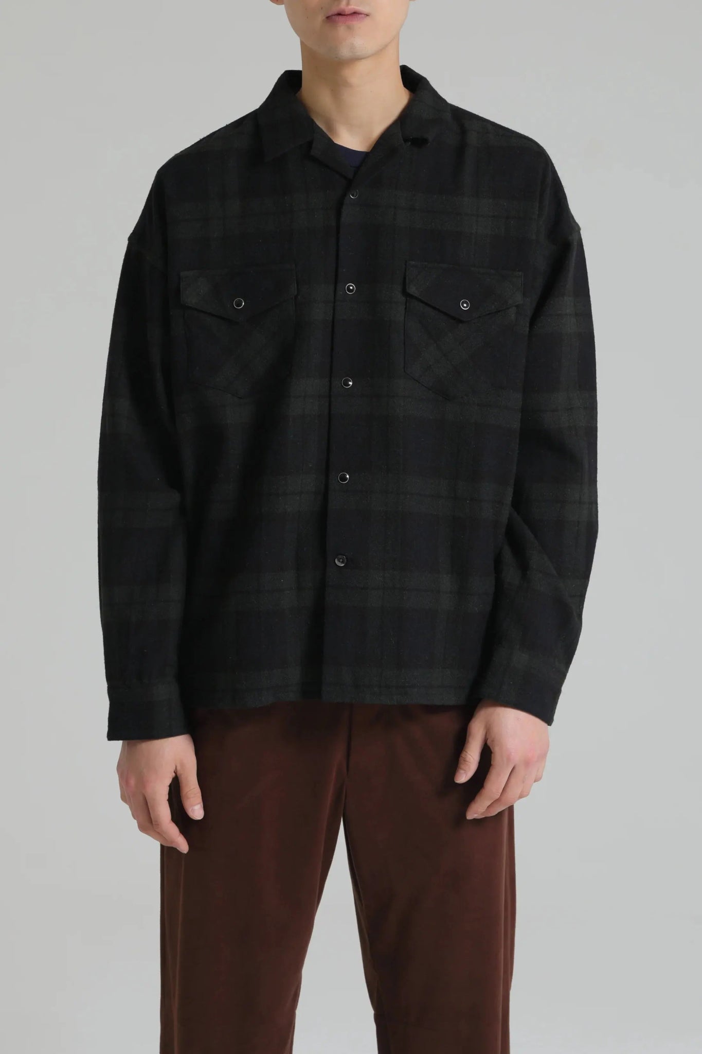 DELUXE x PENDLETON CHECKED SHIRT 'Black/Green' - Antithesis Store