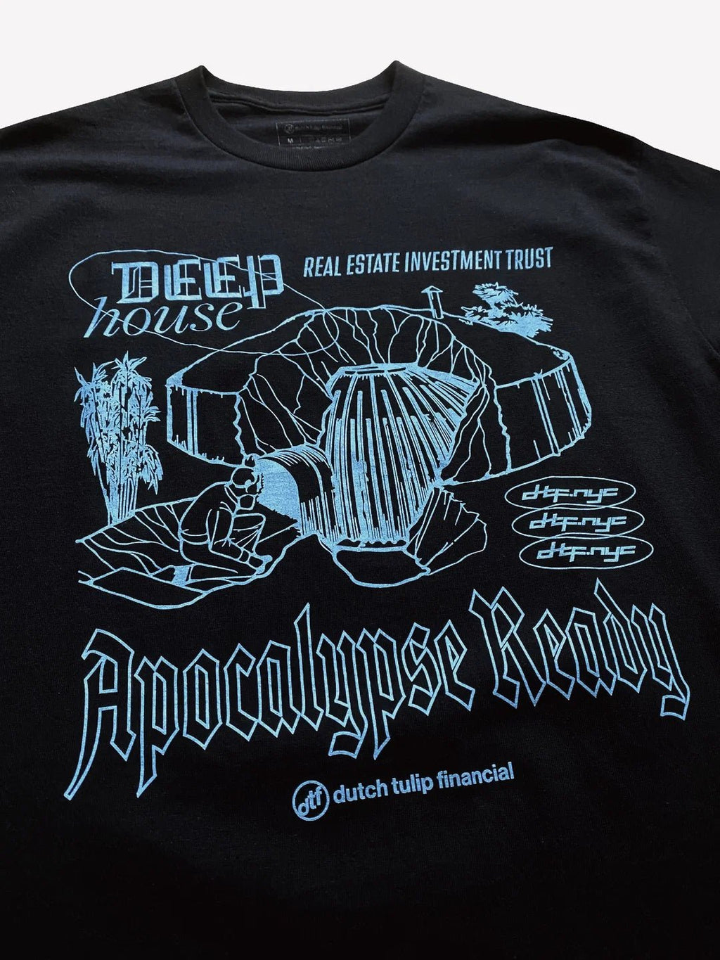 DUTCH TULIP FINANCIAL DEEP HOUSE REITS TEE 'BLACK' - Antithesis Store