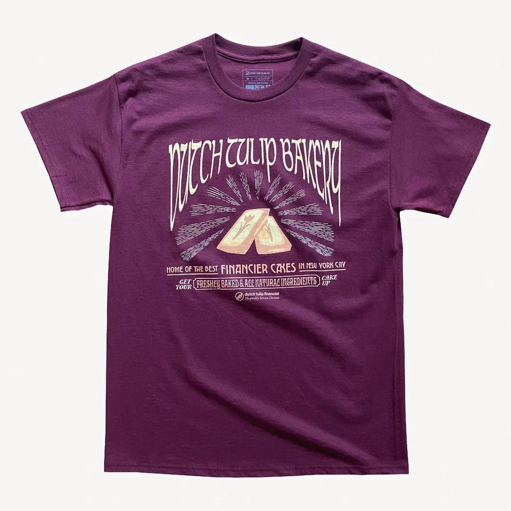 DUTCH TULIP FINANCIAL FINANCIER TEE 'MAROON' - Antithesis Store