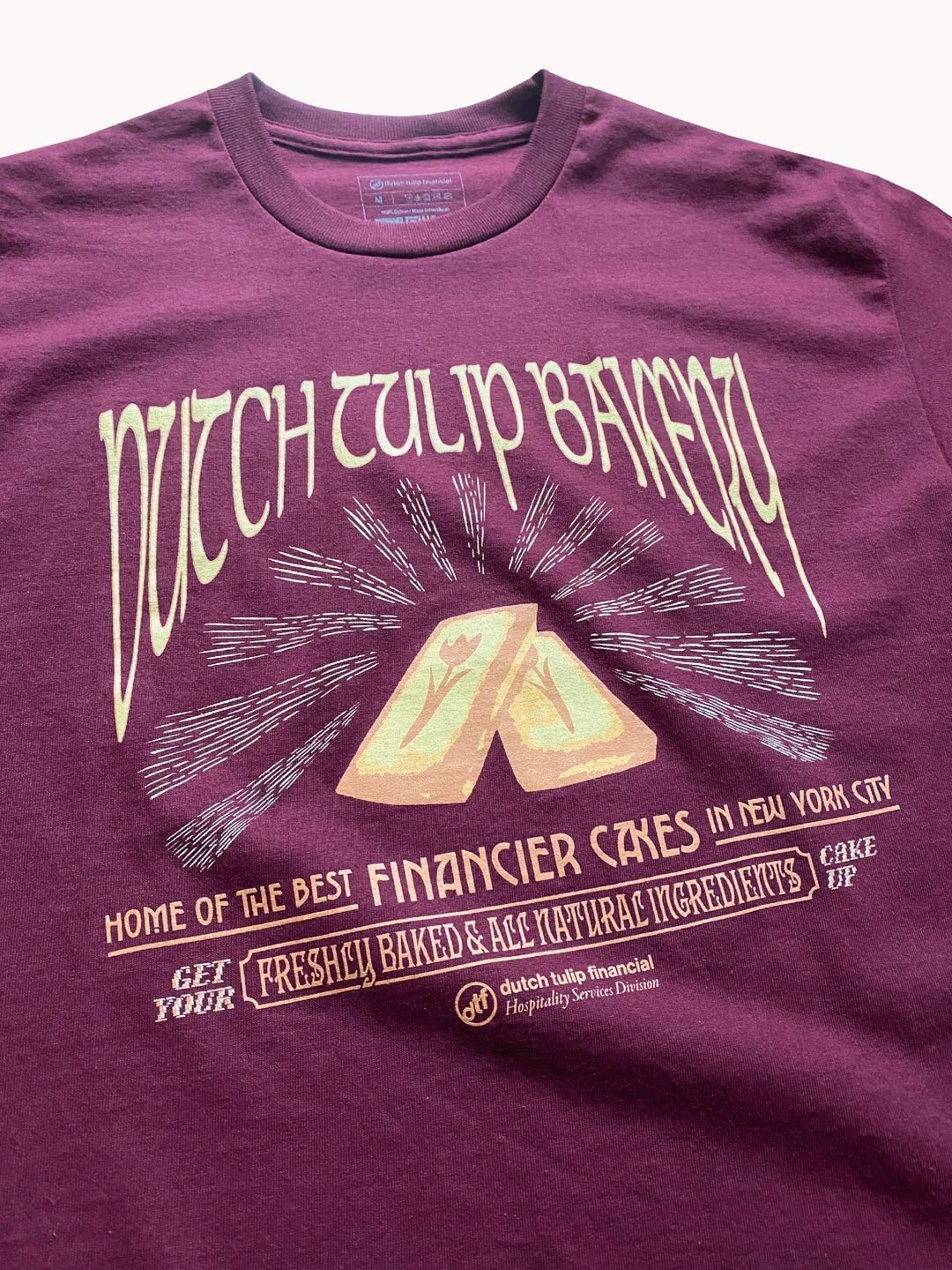 DUTCH TULIP FINANCIAL FINANCIER TEE 'MAROON' - Antithesis Store