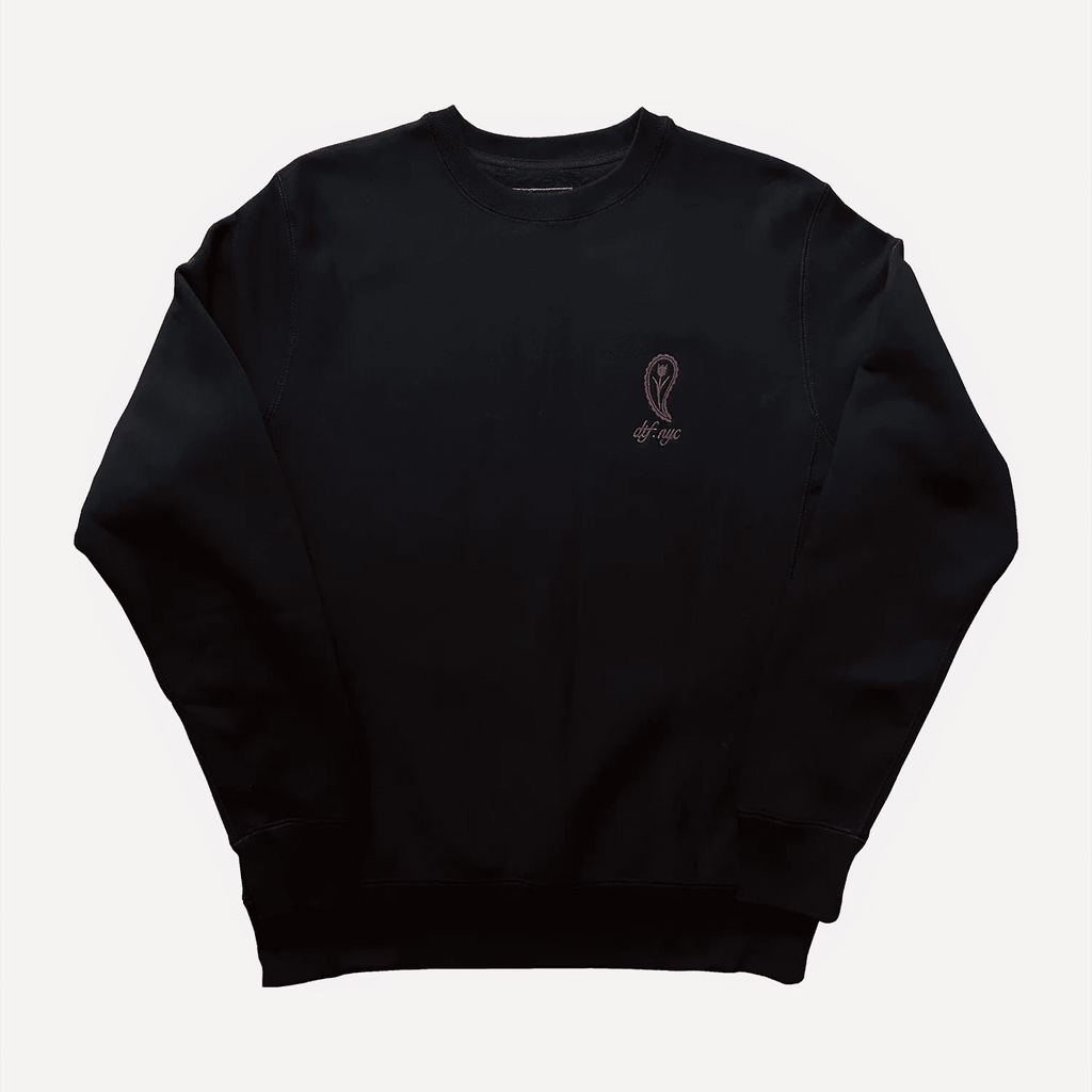 DUTCH TULIP FINANCIAL PAISLEY TULIP SWEATSHIRT 'BLACK' - Antithesis Store