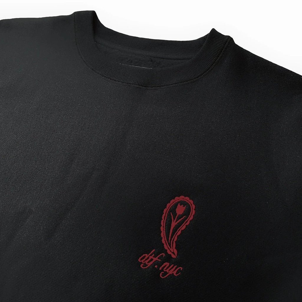 DUTCH TULIP FINANCIAL PAISLEY TULIP SWEATSHIRT 'BLACK' - Antithesis Store