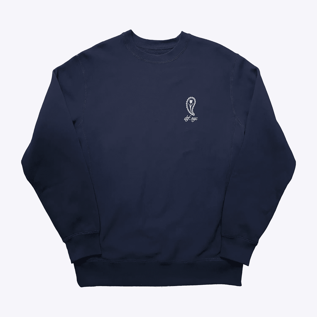 DUTCH TULIP FINANCIAL PAISLEY TULIP SWEATSHIRT NAVY - Antithesis Store