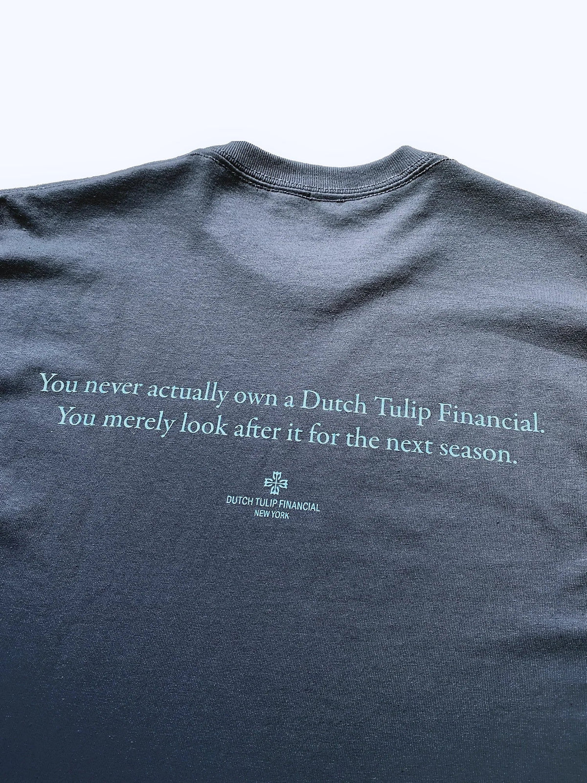 DUTCH TULIP FINANCIAL TIMEPIECE TEE 'CHARCOAL' - Antithesis Store