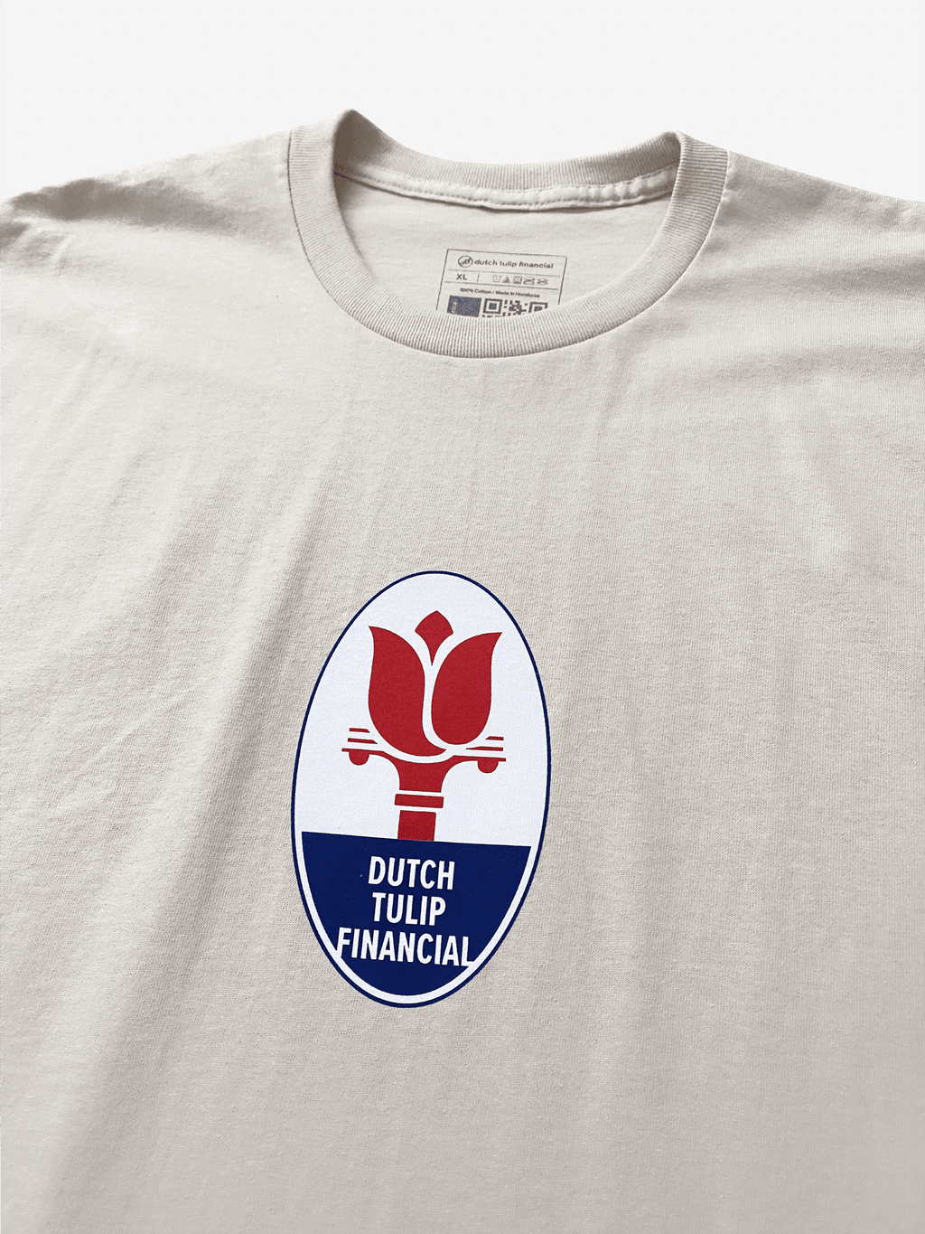 DUTCH TULIP FINANCIAL TRIDENT TEE 'SAND' - Antithesis Store