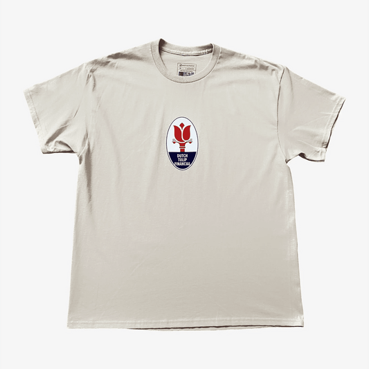DUTCH TULIP FINANCIAL TRIDENT TEE 'SAND' - Antithesis Store