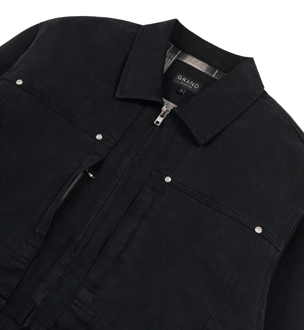 GRAND COLLECTION CONNOR WORK JACKET 'BLACK' - Antithesis Store