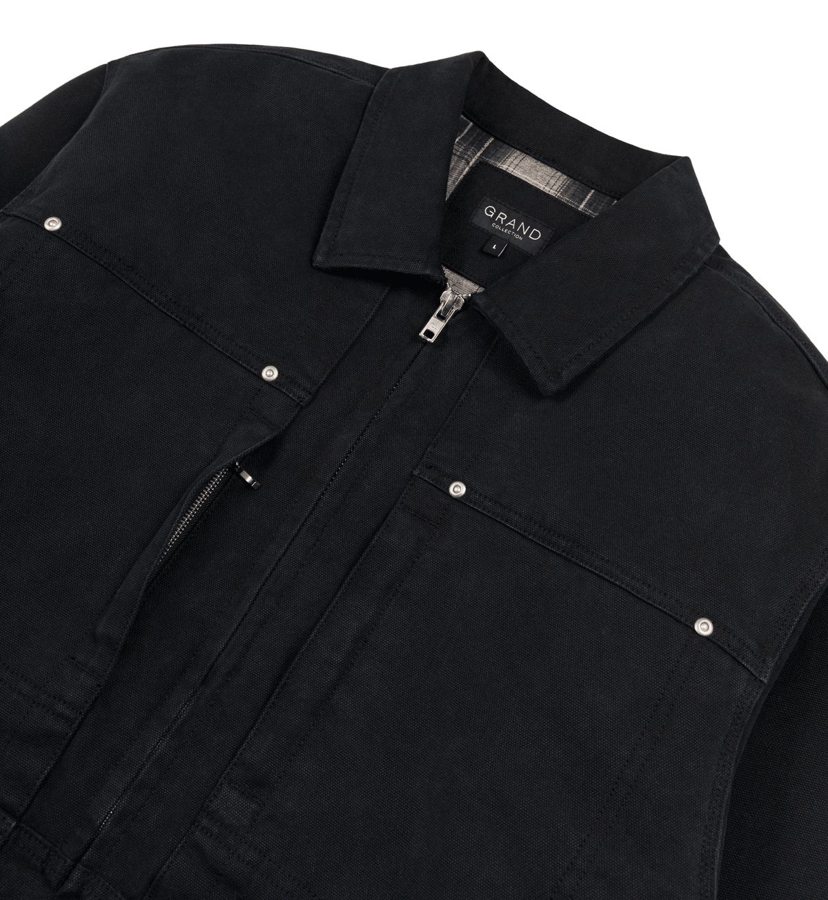 GRAND COLLECTION CONNOR WORK JACKET 'BLACK' - Antithesis Store