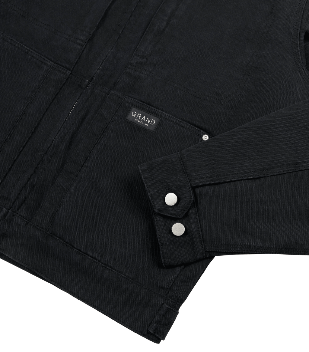 GRAND COLLECTION CONNOR WORK JACKET 'BLACK' - Antithesis Store