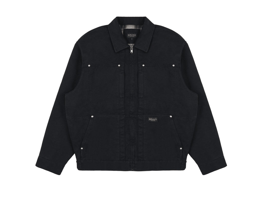 GRAND COLLECTION CONNOR WORK JACKET 'BLACK' - Antithesis Store