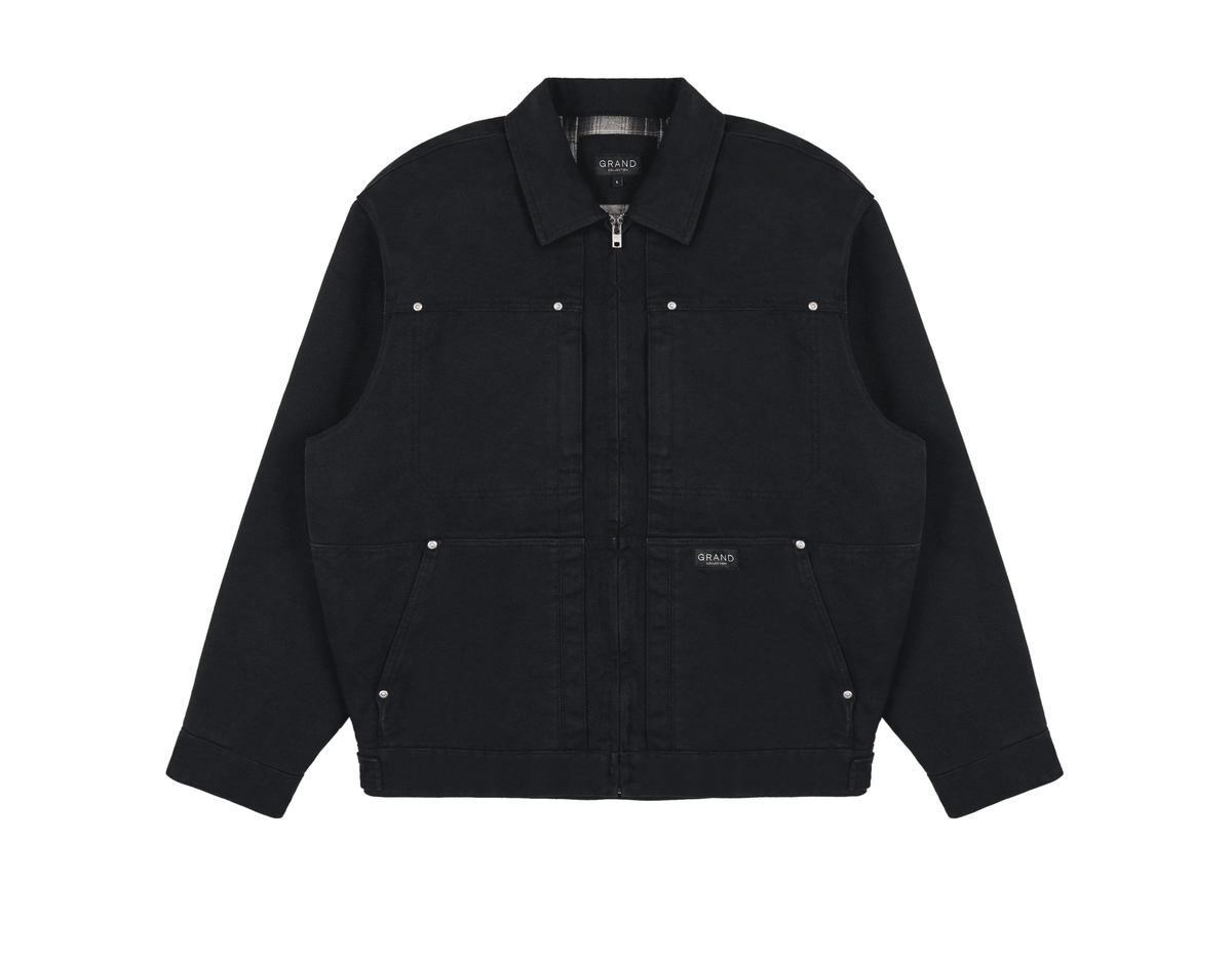 GRAND COLLECTION CONNOR WORK JACKET 'BLACK' - Antithesis Store