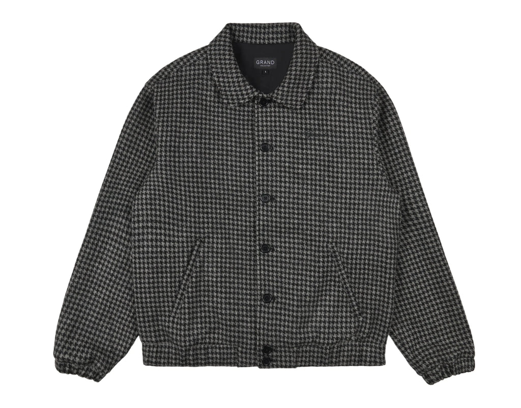 GRAND COLLECTION HOUNDSTOOTH WOOL JACKET 'BLACK' - Antithesis Store