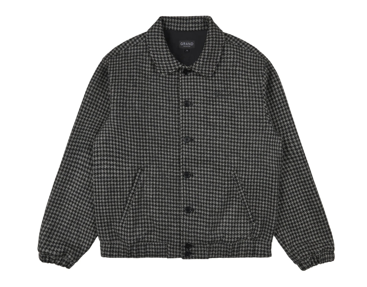 GRAND COLLECTION HOUNDSTOOTH WOOL JACKET 'BLACK' - Antithesis Store