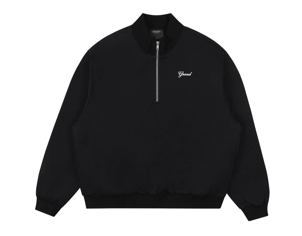 GRAND COLLECTION QUARTER ZIP JACKET 'BLACK' - Antithesis Store