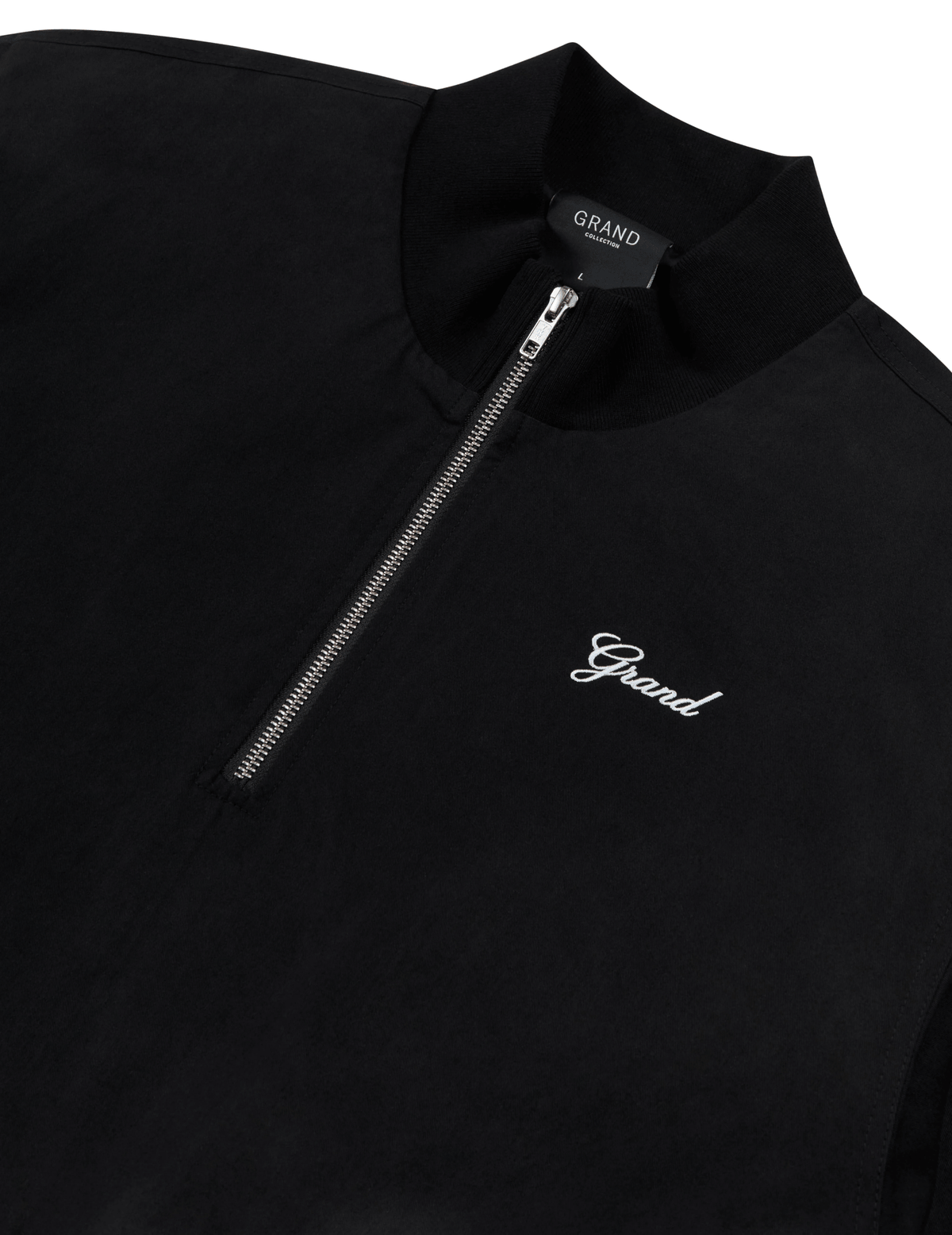 GRAND COLLECTION QUARTER ZIP JACKET 'BLACK' - Antithesis Store