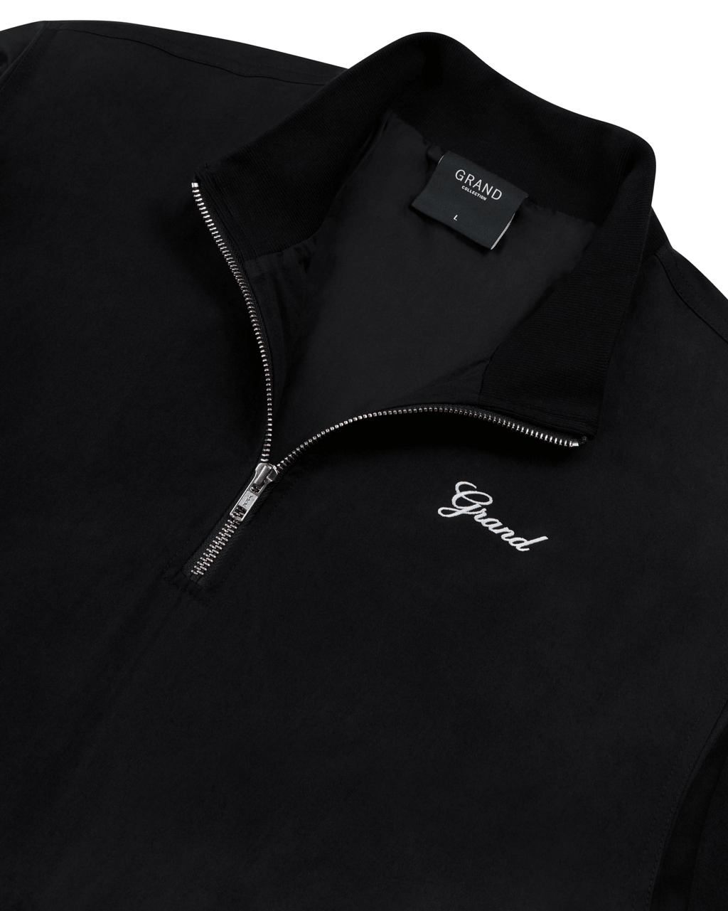 GRAND COLLECTION QUARTER ZIP JACKET 'BLACK' - Antithesis Store