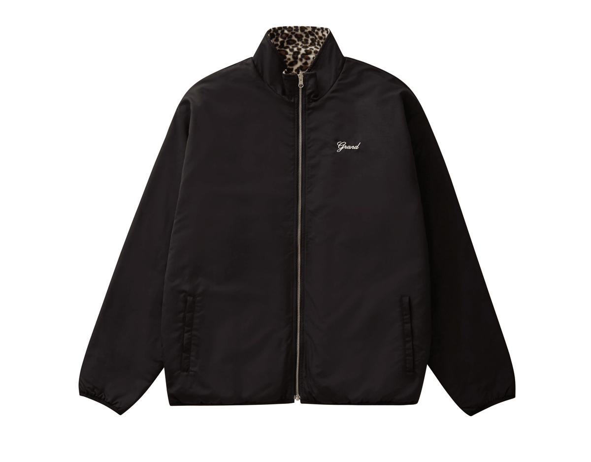 GRAND COLLECTION REVERSIBLE LEOPARD JACKET 'BROWN/BLACK' - Antithesis Store